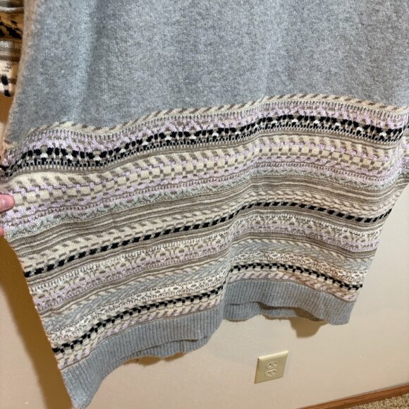 Anthropologie Daily Practice Turtleneck Sweater Dress Removable Collar Fair Isle - Picture 11 of 16